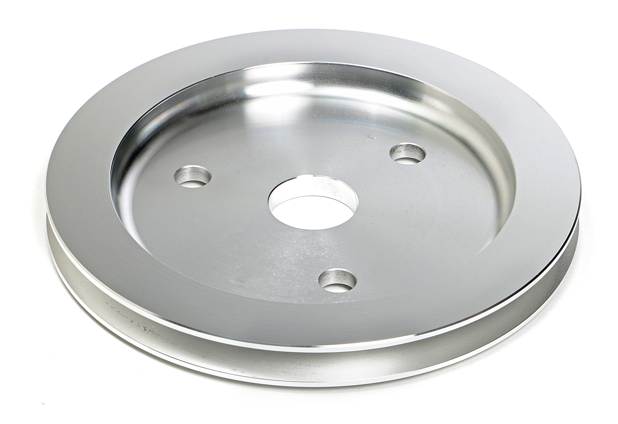 Trans-Dapt Performance 9480 - CRANKSHAFT PULLEY; 1 GROOVE; CHEVROLET 283-350; SHORT WATER PUMP- MACHINED ALUMINUM