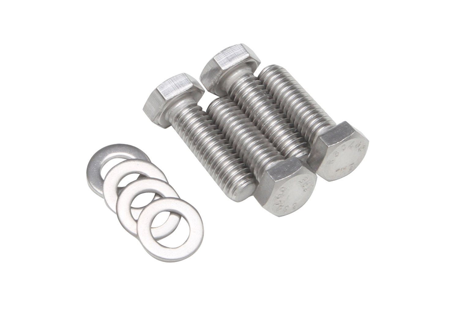 Trans-Dapt Performance 9423 - 5/16 IN.-18 X 1 IN. HEX HEAD VALVE COVER BOLTS AND WASHERS (SET OF 4)- CHROME