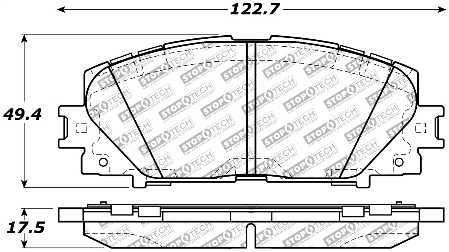 StopTech 305.11840 - Street Select Brake Pads with Hardware