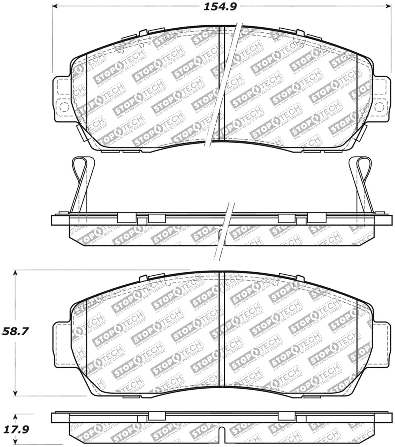 StopTech 305.10890 - Street Select Brake Pads