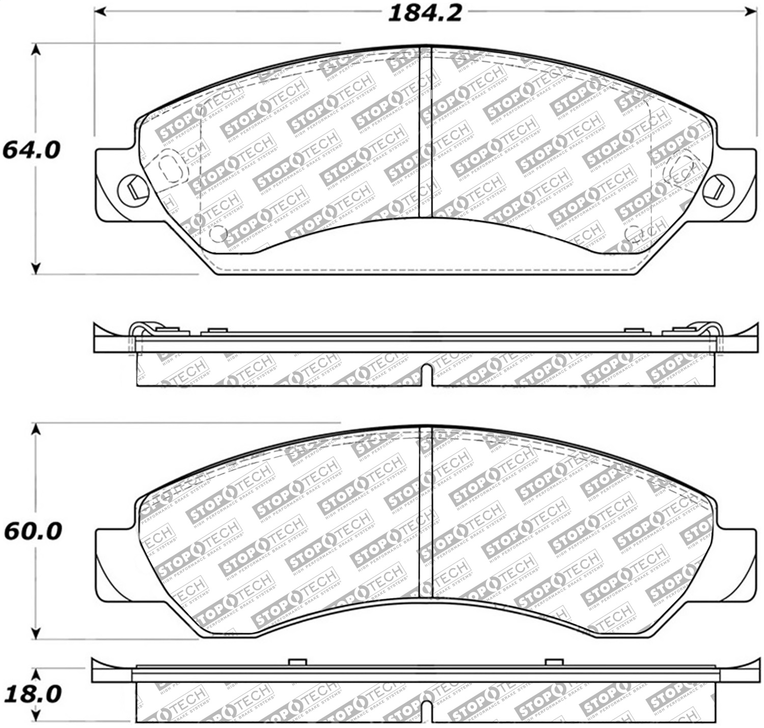StopTech 305.10920 - Street Select Brake Pads - Front StopTech 305.10920 - Street Select Brake Pads - Front