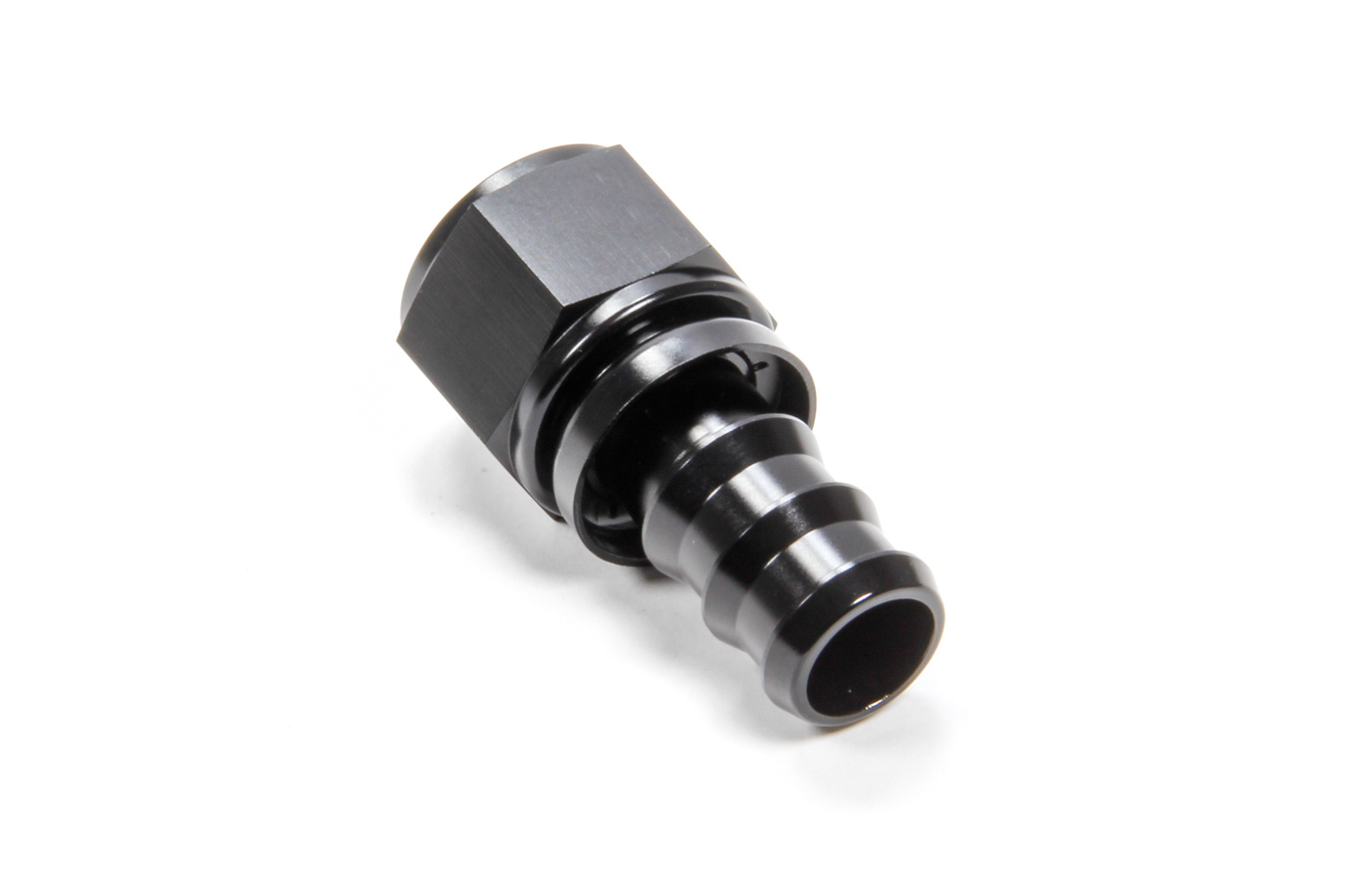 Triple X HF-10012BLK - #12 Straight Hose End Push Lock Triple X HF-10012BLK - #12 Straight Hose End Push Lock