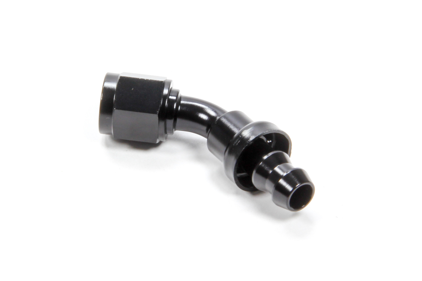 Triple X HF-14506BLK - #6 45 Degree Hose End Push Lock