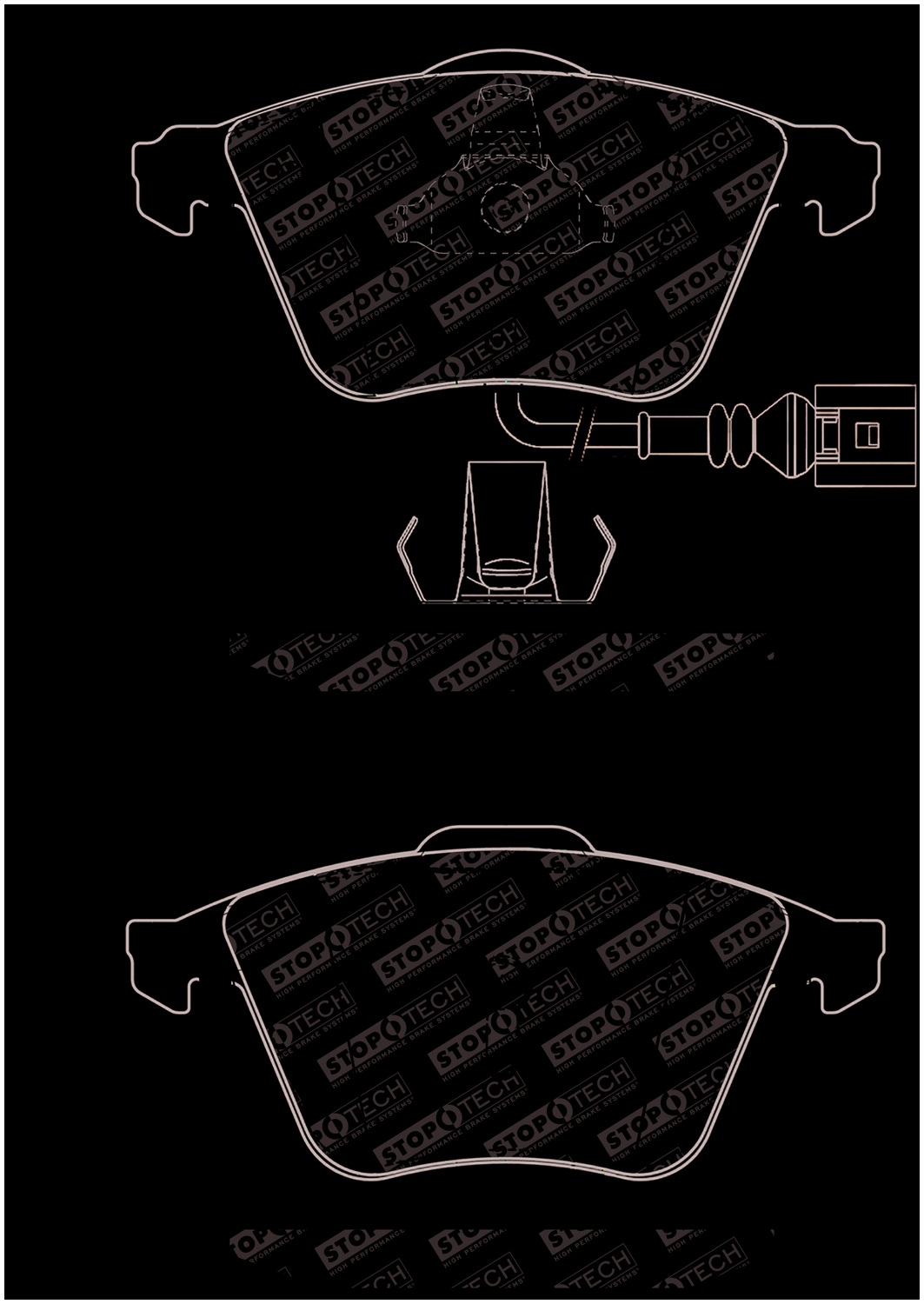 StopTech 305.11110 - Street Select Brake Pads with Hardware