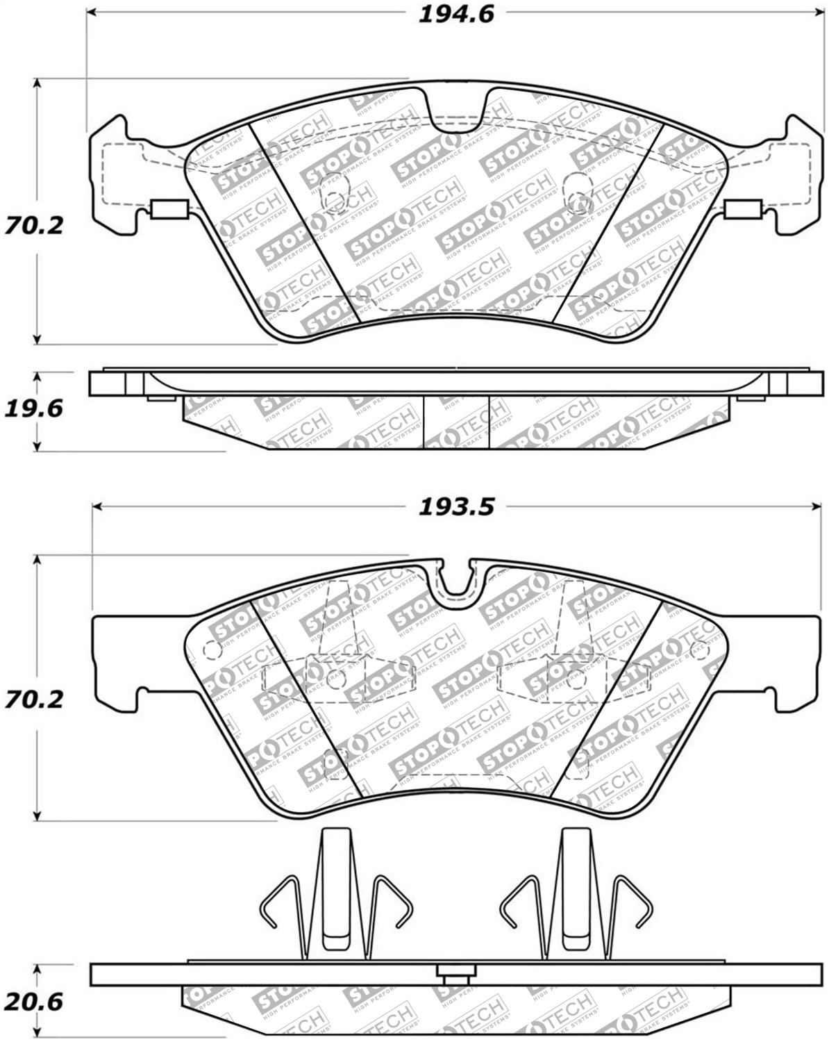 StopTech 305.11230 - Street Select Brake Pads with Hardware