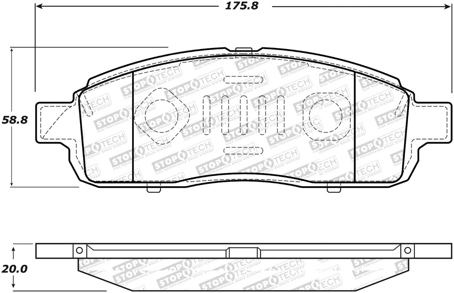 StopTech 305.13920 - Street Select Brake Pads StopTech 305.13920 - Street Select Brake Pads