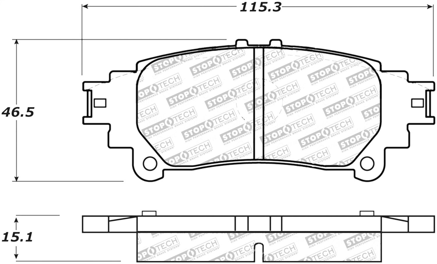 StopTech 305.13910 - Street Select Brake Pads w/Hardware - Rear