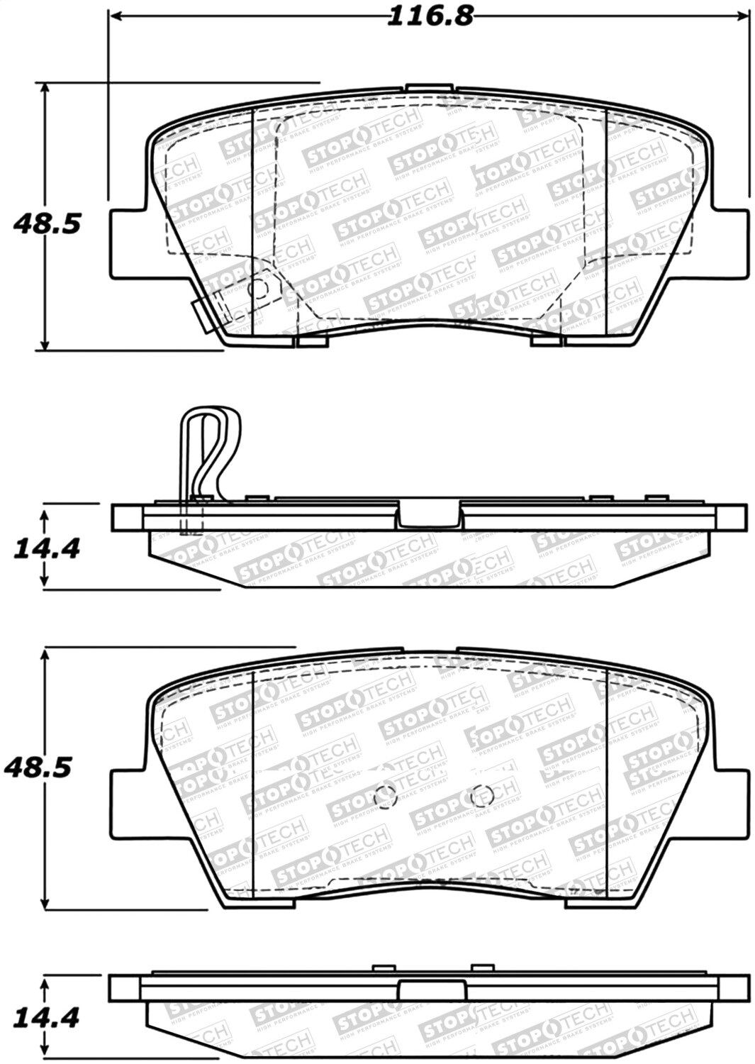 StopTech 305.12840 - Street Select Brake Pads StopTech 305.12840 - Street Select Brake Pads