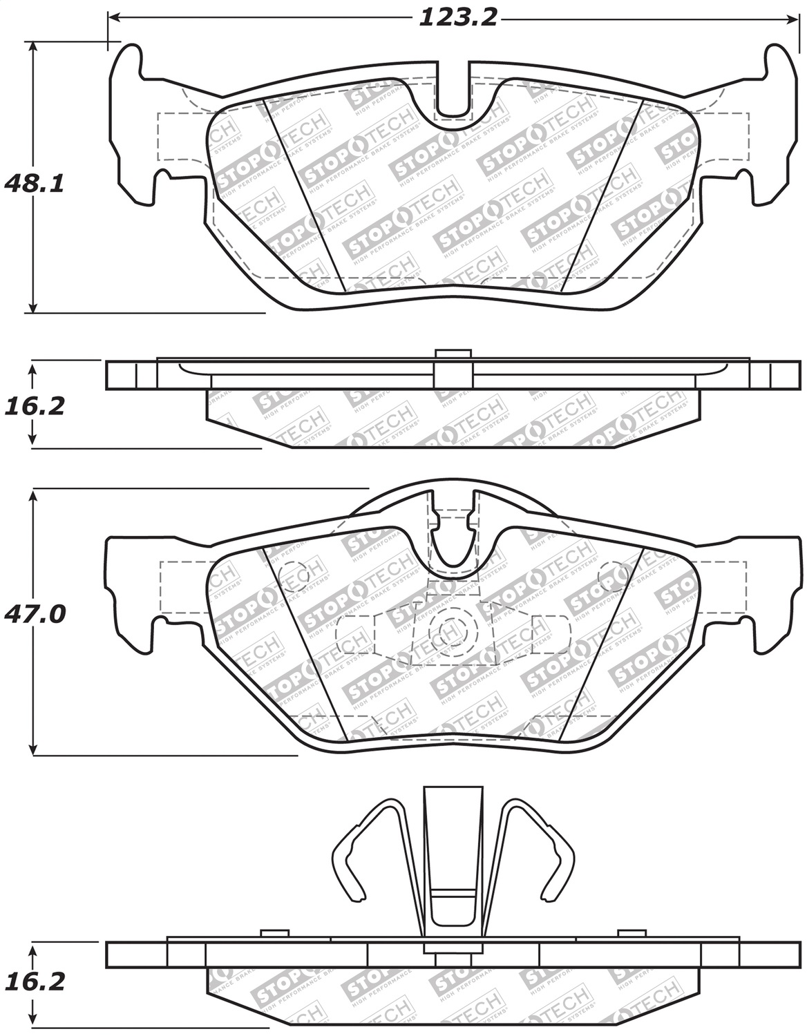 StopTech 305.12670 - Street Select Brake Pads - Front