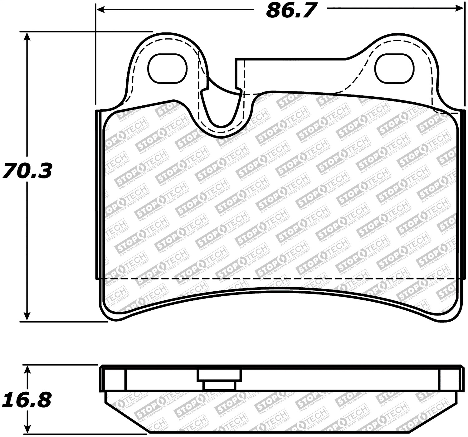 StopTech 305.12770 - Street Select Brake Pads with Hardware StopTech 305.12770 - Street Select Brake Pads with Hardware