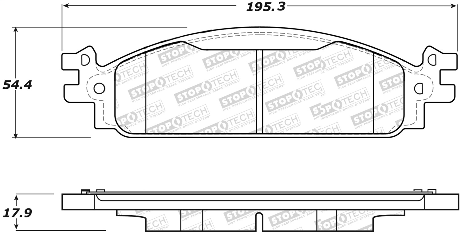 StopTech 305.15080 - Street Select Brake Pads - Front