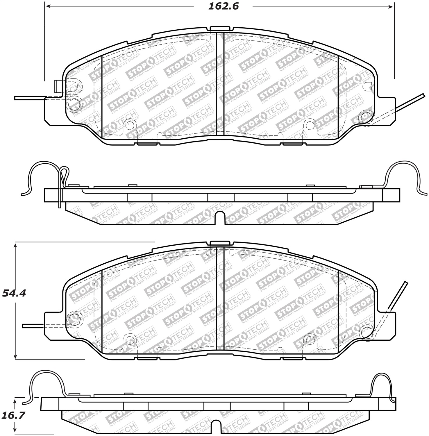 StopTech 305.14630 - Street Select Brake Pads with Hardware StopTech 305.14630 - Street Select Brake Pads with Hardware