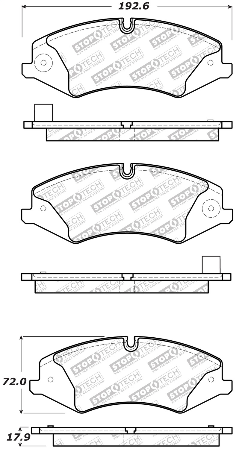 StopTech 305.14790 - 10-17 Land Rover Range Rover Sport Street Select Front Brake Pads