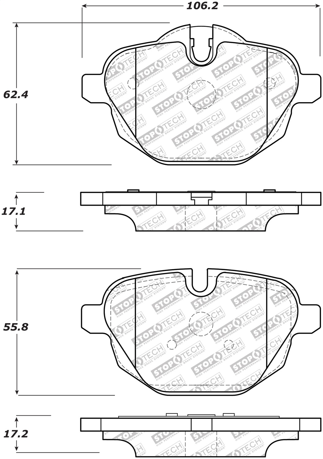 StopTech 305.14730 - 11-17 BMW X3 Street Performance Rear Brake Pads StopTech 305.14730 - 11-17 BMW X3 Street Performance Rear Brake Pads