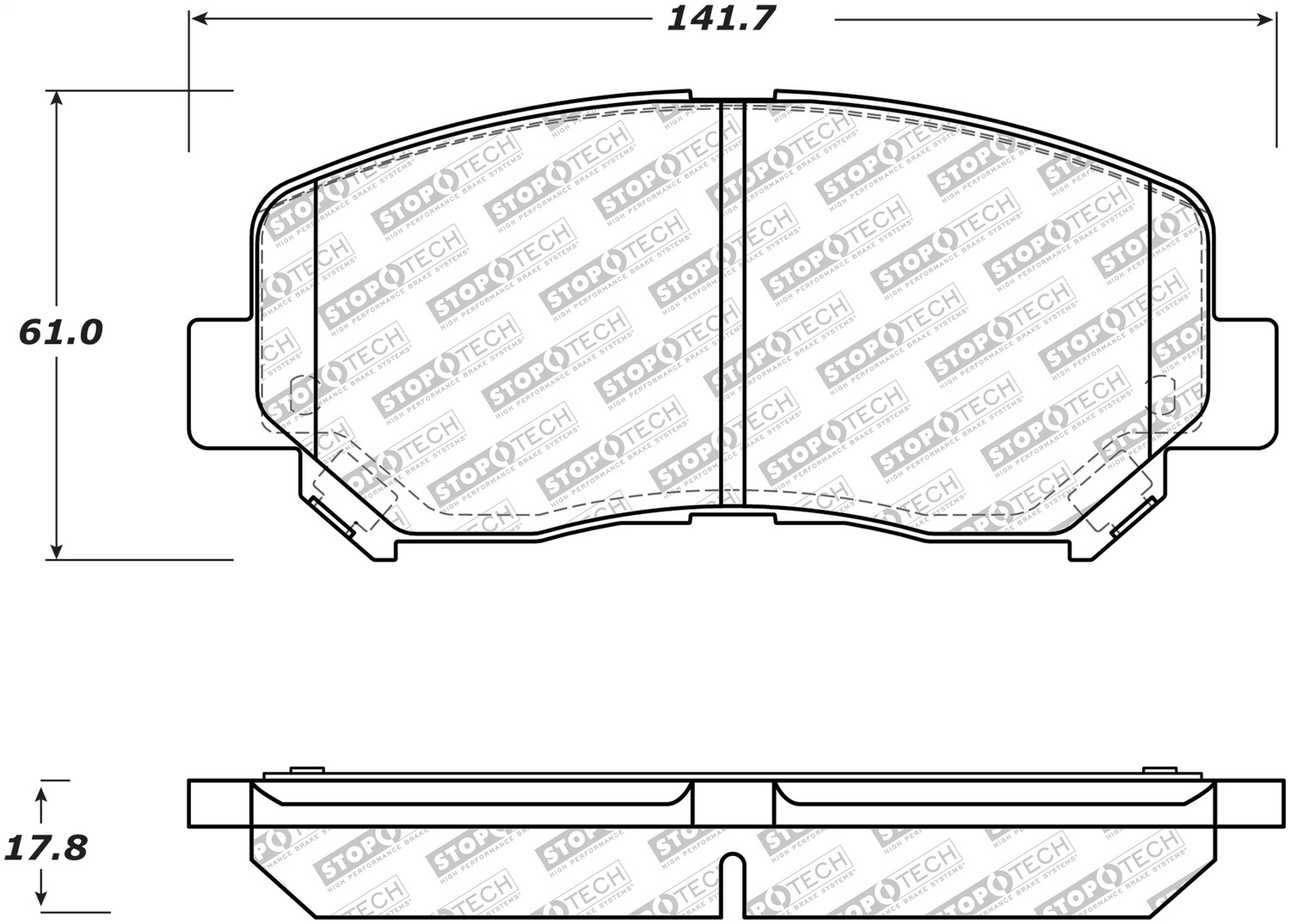 StopTech 305.16400 - Street Select Brake Pads with Hardware