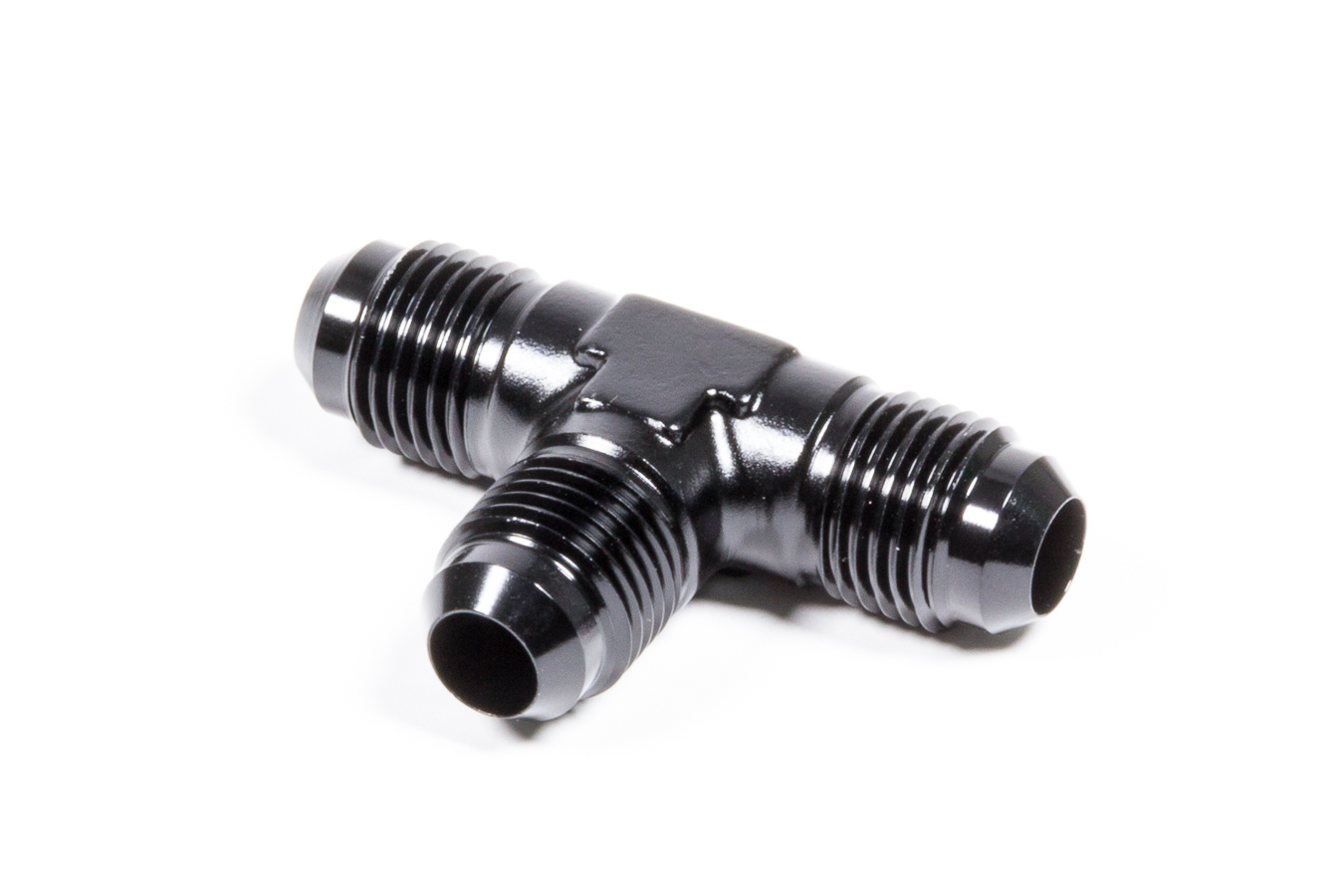 Triple X HF-40006BLK - Fitting - Adapter Tee - 6 AN Male x 6 AN Male x 6 AN Male - Aluminum - Black Anodized - Each