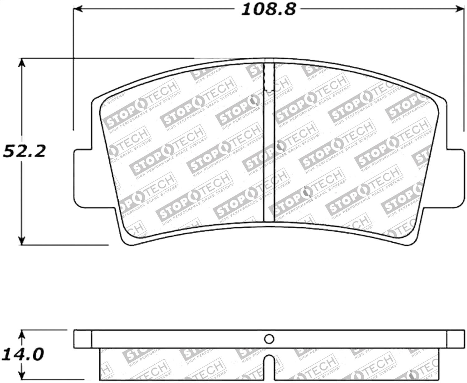 StopTech 308.00760 - Street Touring Brake Pads StopTech 308.00760 - Street Touring Brake Pads