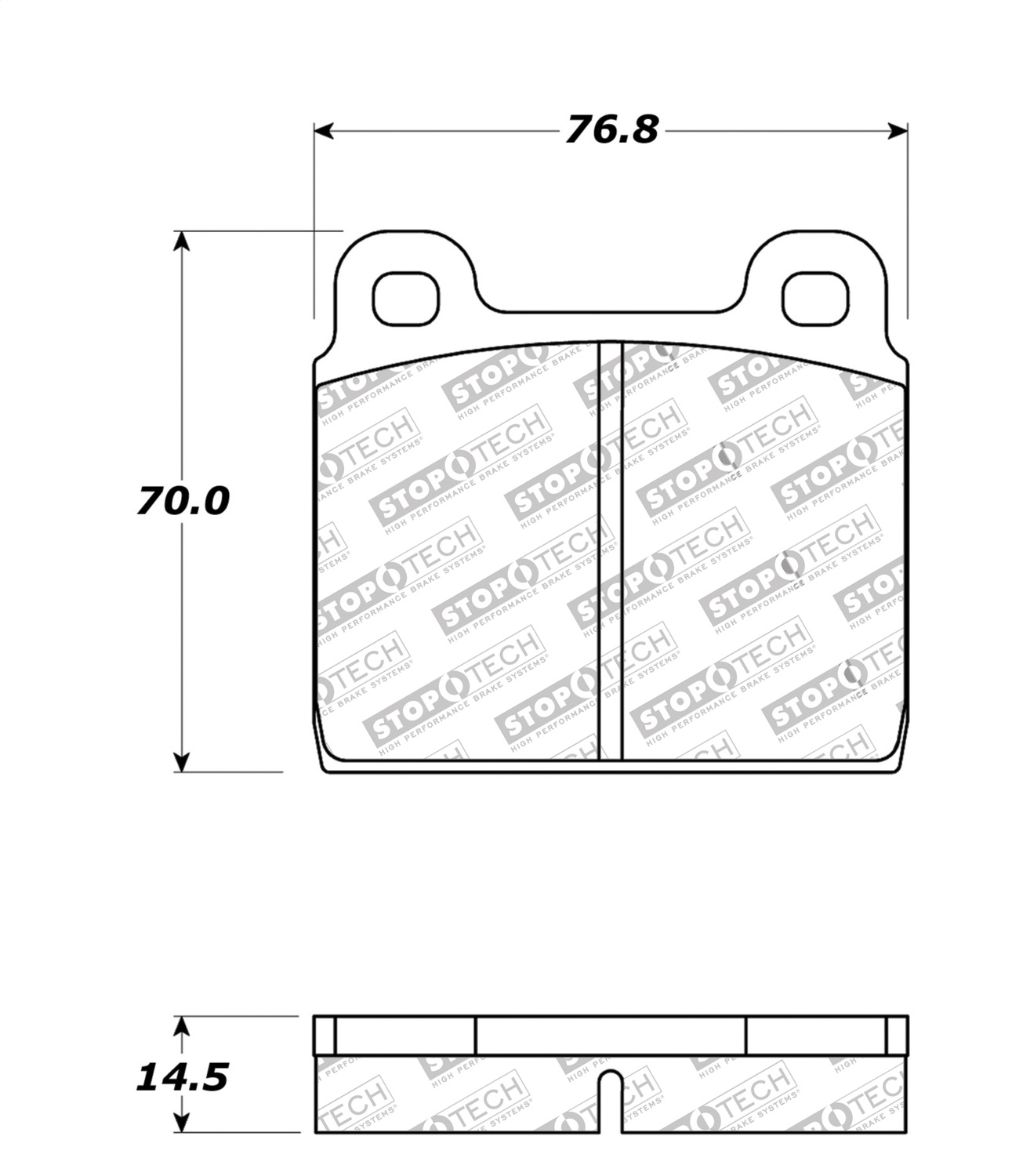 StopTech 308.00450 - Street Touring 75-95 Alfa Romeo 2000 Spider/Graduate/Veloce Front Brake Pads