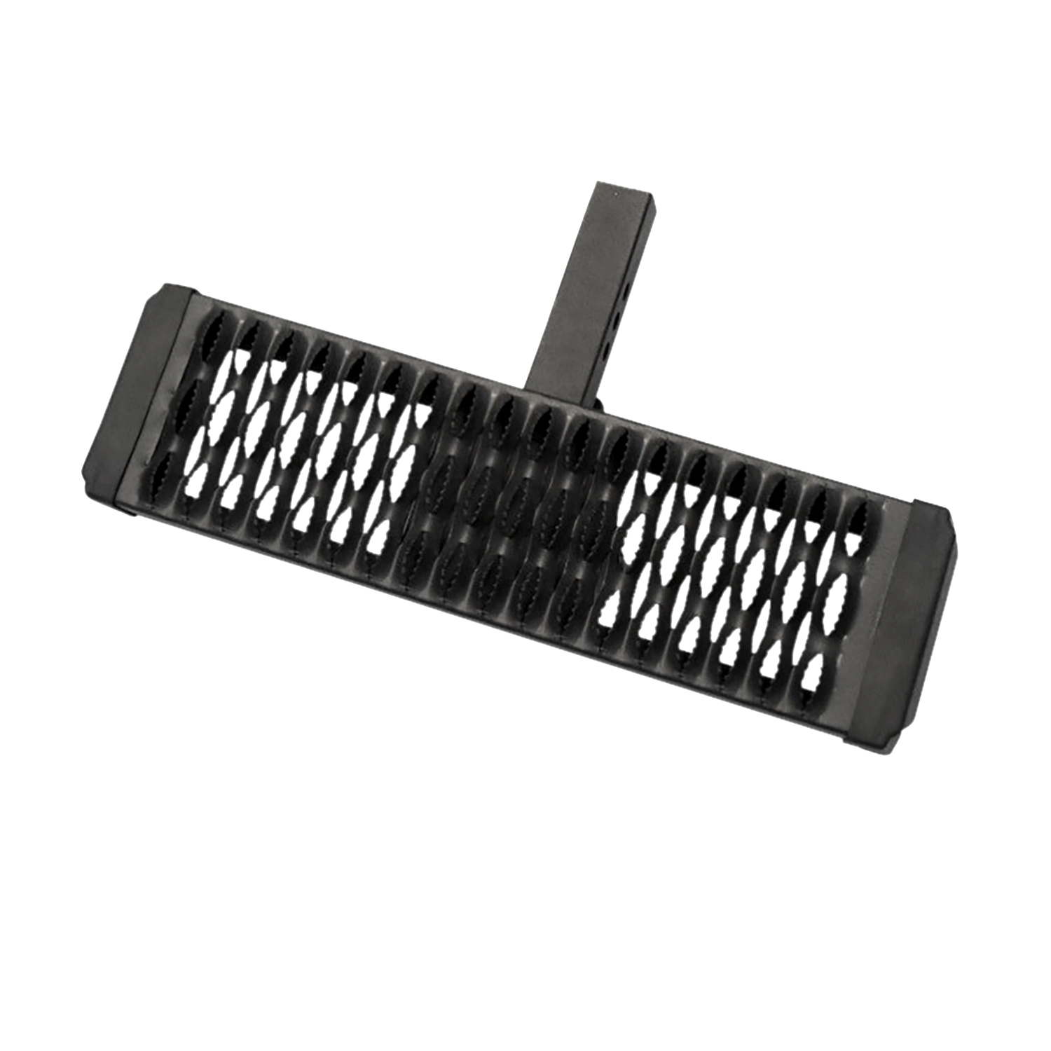 TrailFX AHS001B - Hitch Mount 2 In Receivers Flat Step Stationary Pwdr Ctd Titanium Black Alum