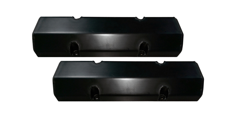 Triple X SC-EG-0003BLK - Valve Cover Set SBC Billet Rail Black