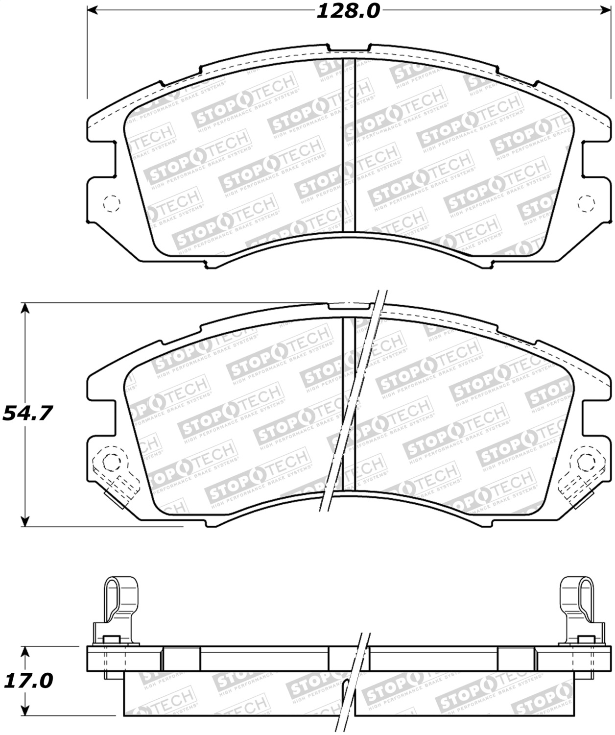 StopTech 308.04700 - Street Brake Pads