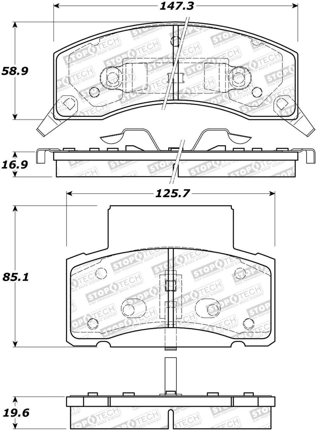 StopTech 308.04590 - Street Brake Pads