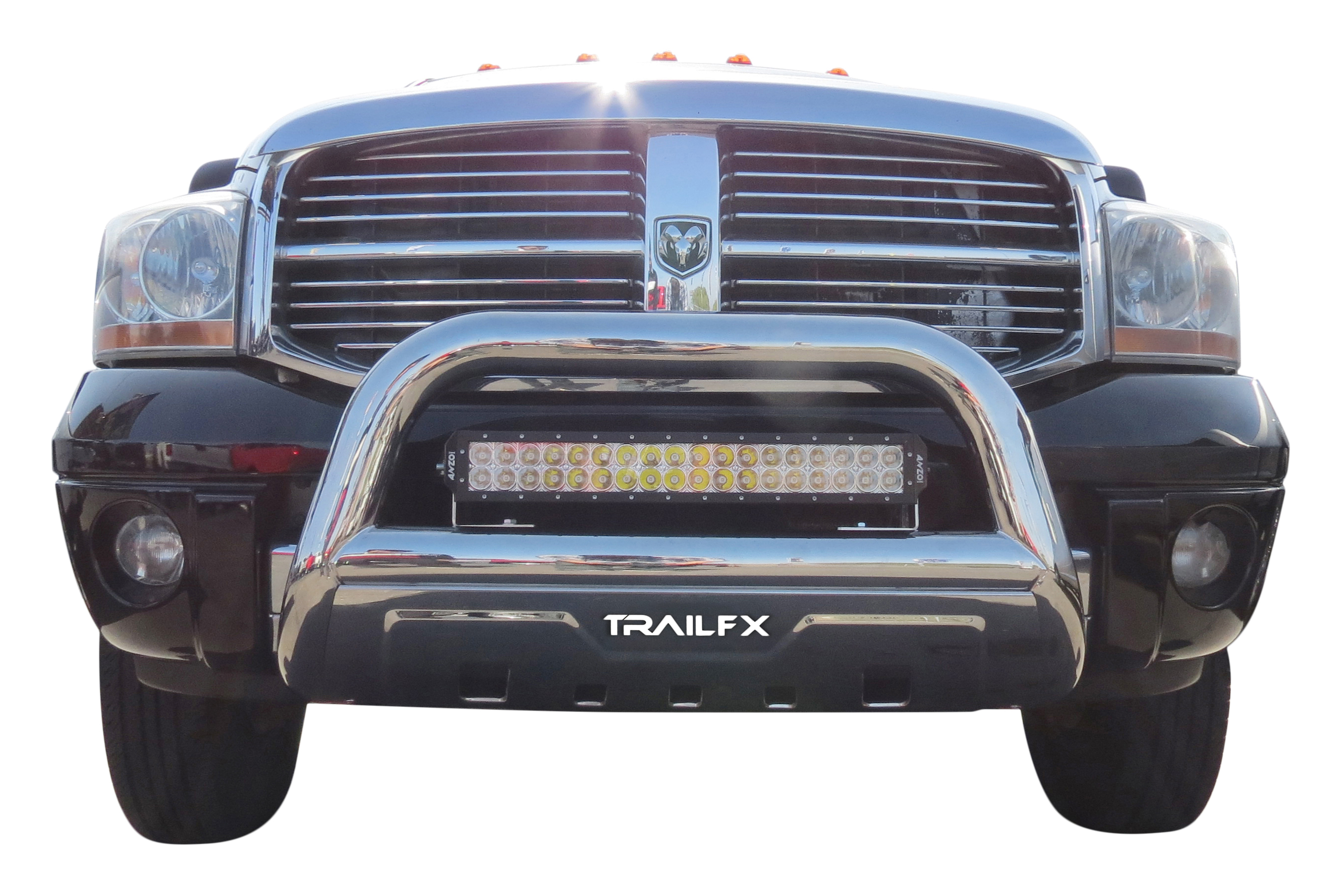 TrailFX B1516S - Pol Stainless Steel 3.5 In Dia W/Skid Plate TrailFX B1516S - Pol Stainless Steel 3.5 In Dia W/Skid Plate