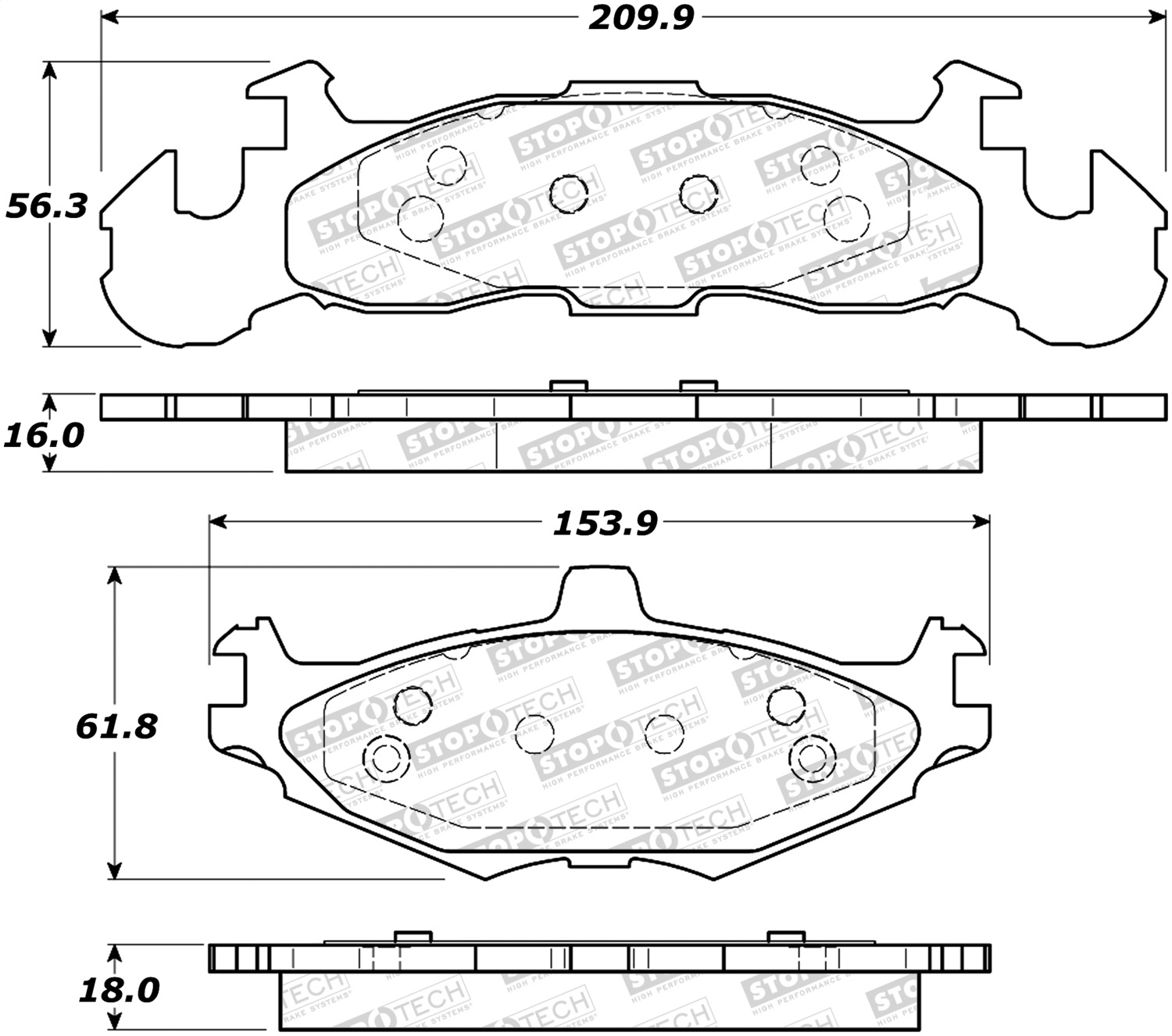 StopTech 308.02190 - Street Brake Pads