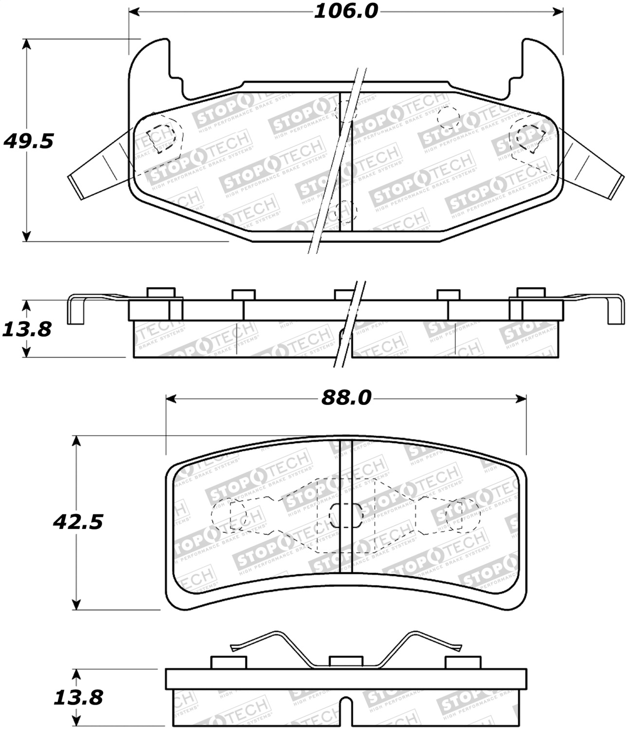 StopTech 308.03770 - Street Brake Pads
