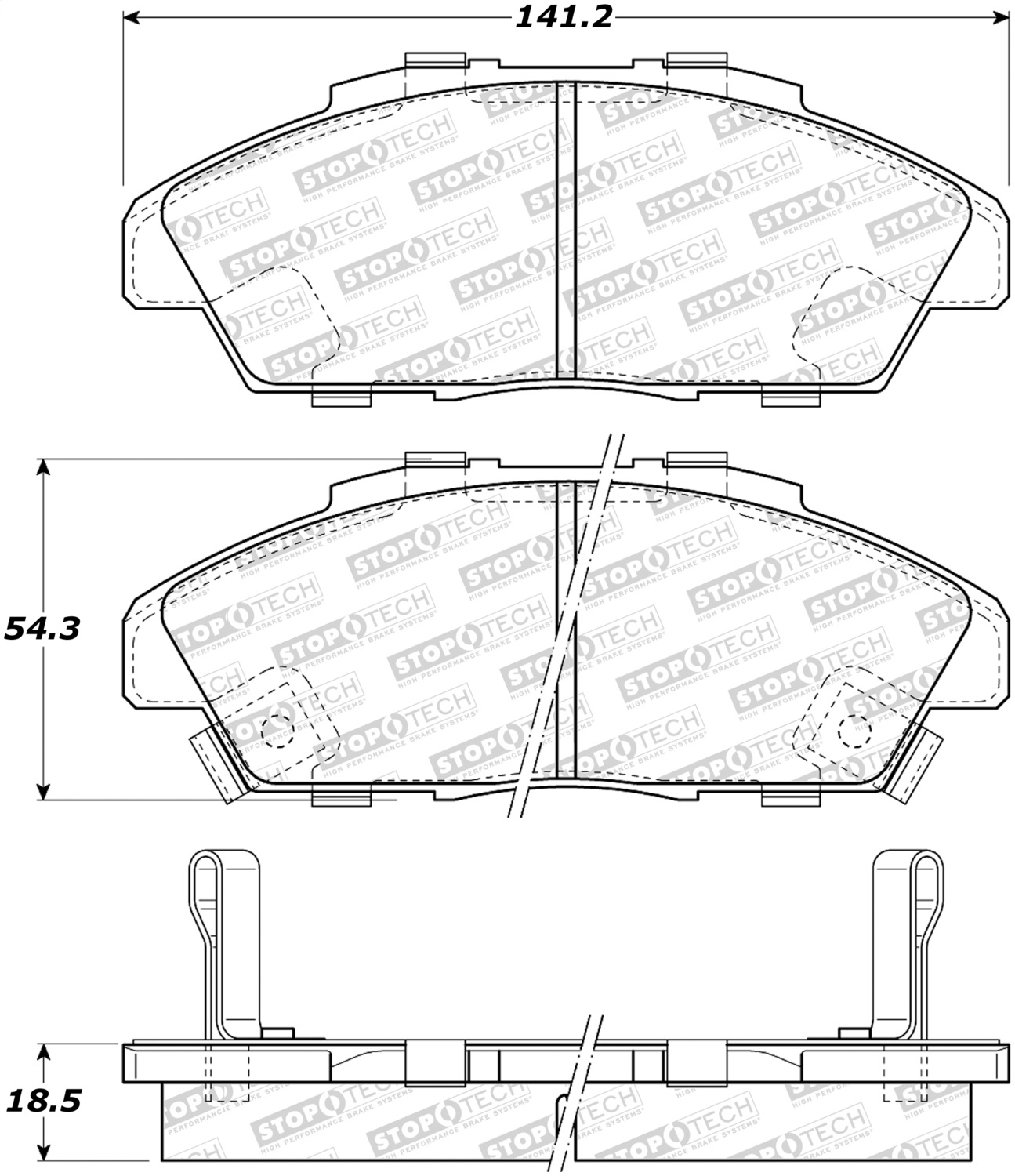 StopTech 308.04960 - Street Brake Pads StopTech 308.04960 - Street Brake Pads