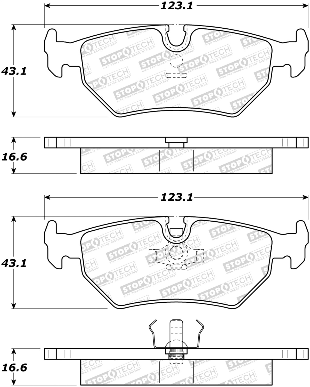StopTech 308.05170 - Street Brake Pads - Front