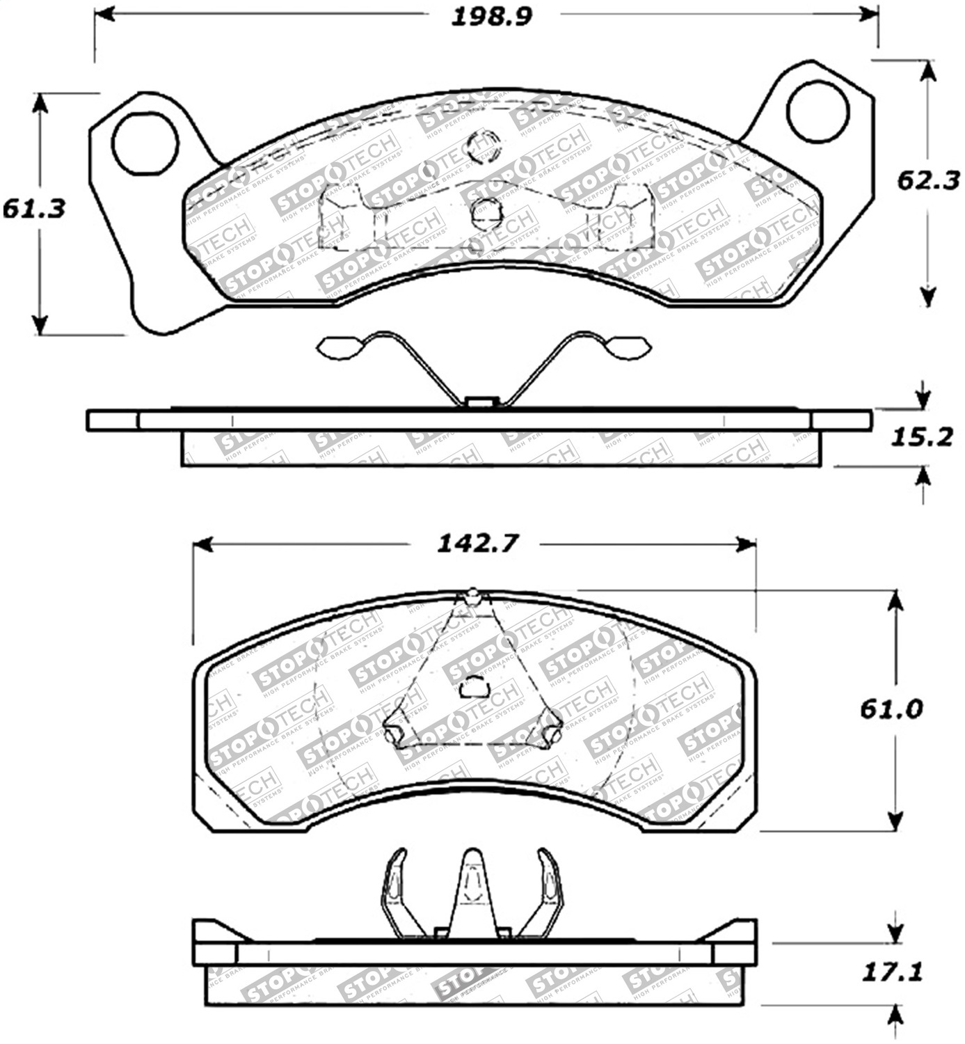 StopTech 308.04310 - Street Touring Brake Pads StopTech 308.04310 - Street Touring Brake Pads