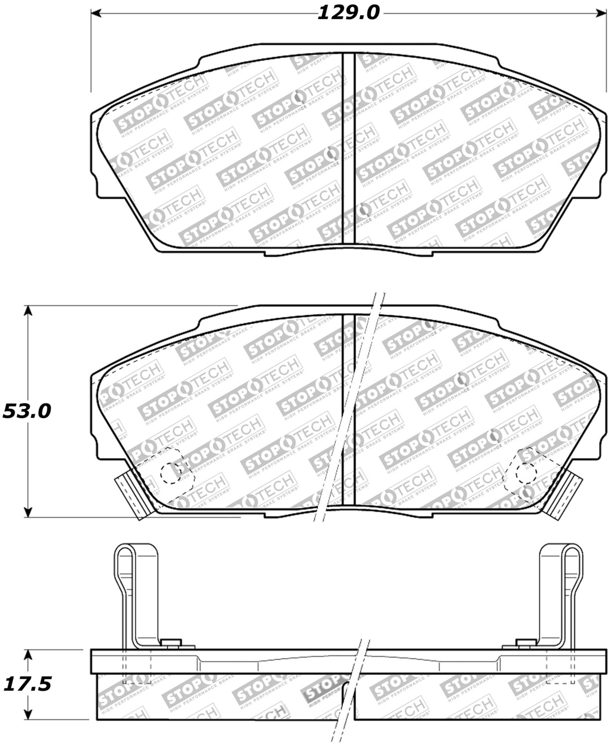 StopTech 308.04090 - Street Brake Pads with Shims and Hardware StopTech 308.04090 - Street Brake Pads with Shims and Hardware