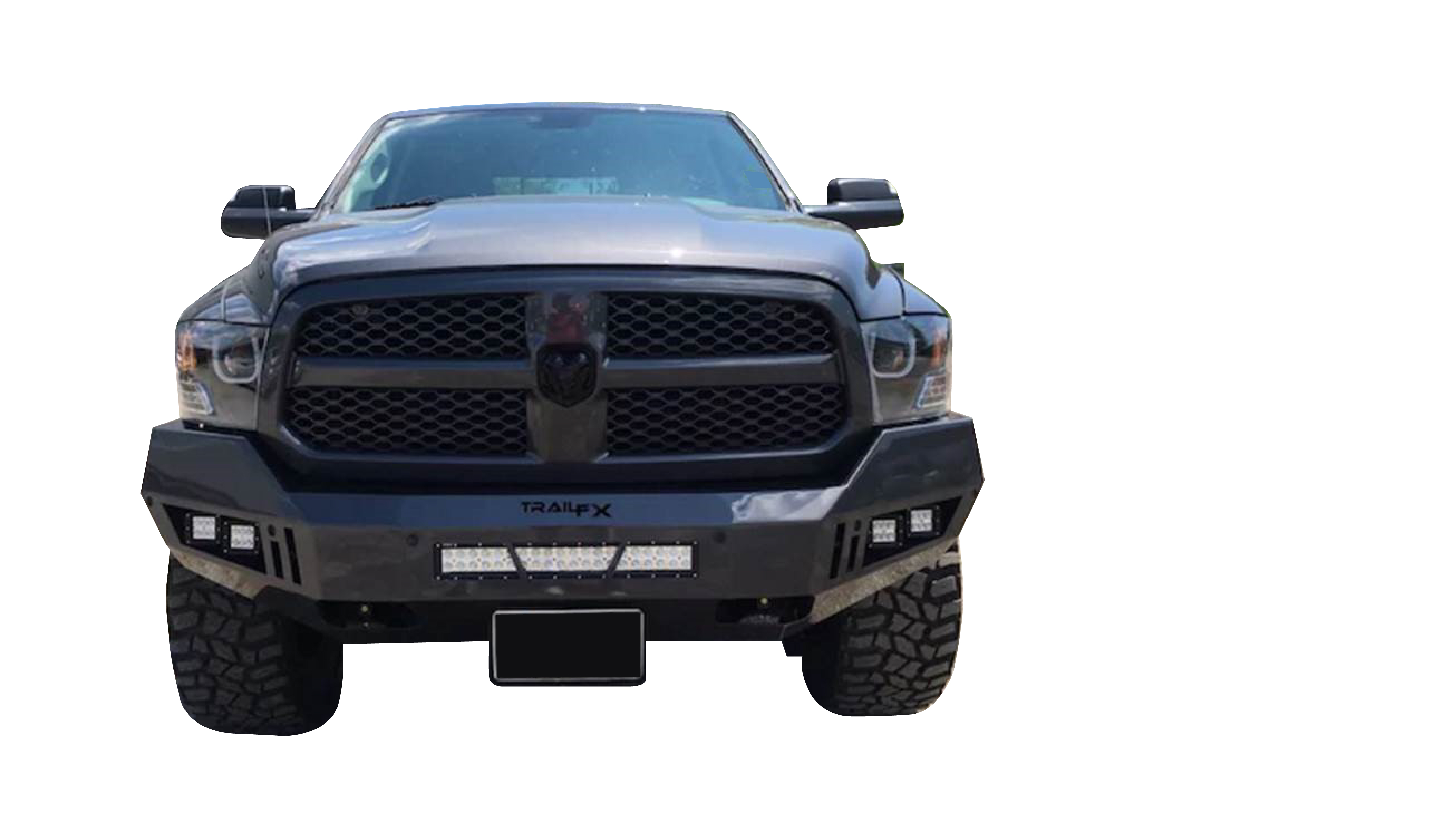 TrailFX FLDB006TI - 1 Pc Direct Fit W/O Grille Guard W/O WIn Mnt W/O D-Ring Black Titn Pwd Ctd Steel