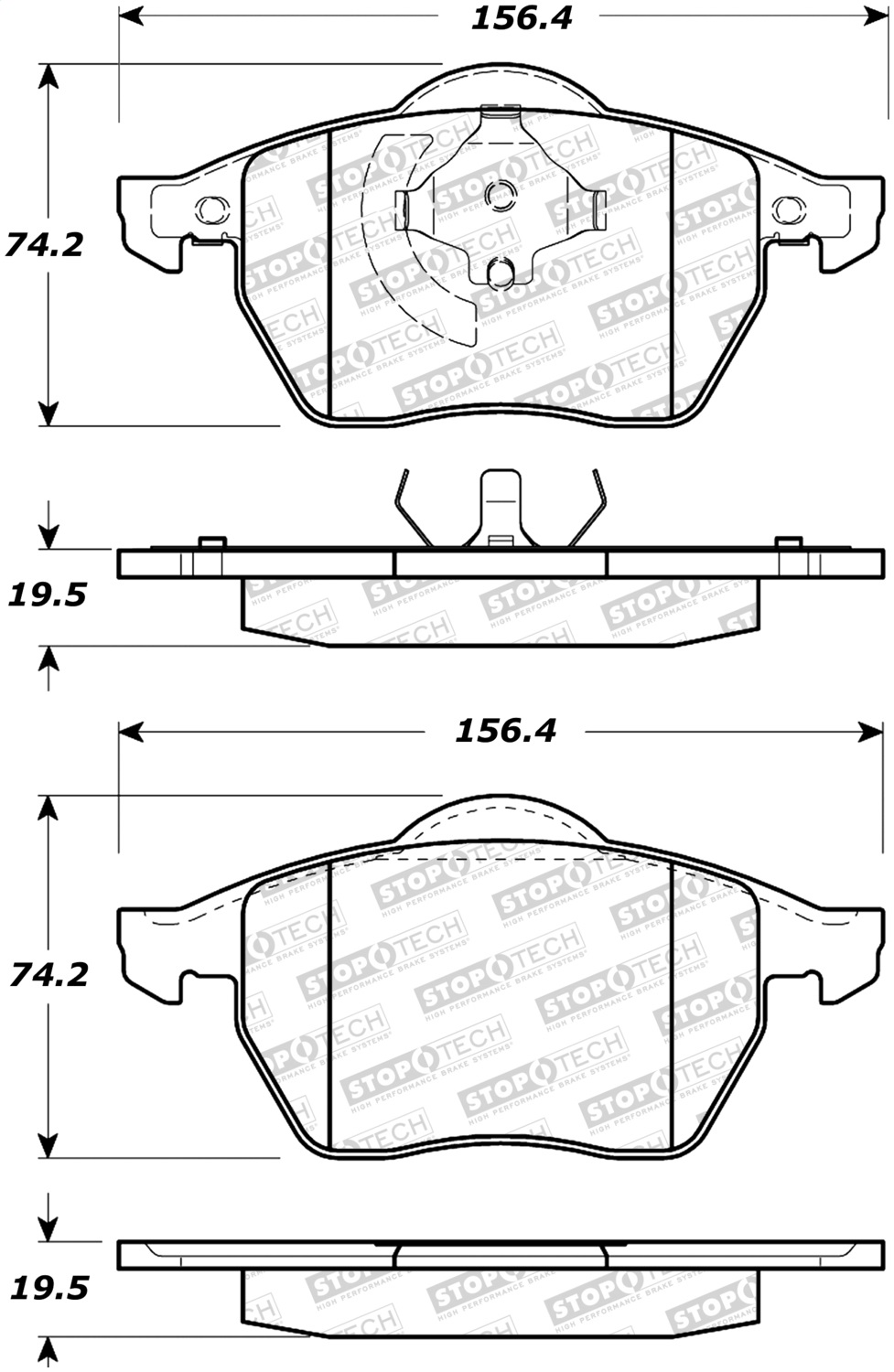 StopTech 308.06870 - Street Brake Pads