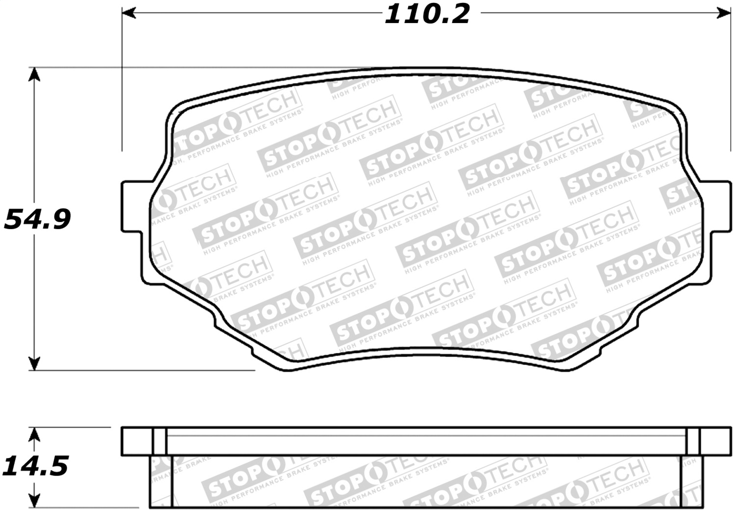 StopTech 308.06800 - Street Brake Pads StopTech 308.06800 - Street Brake Pads
