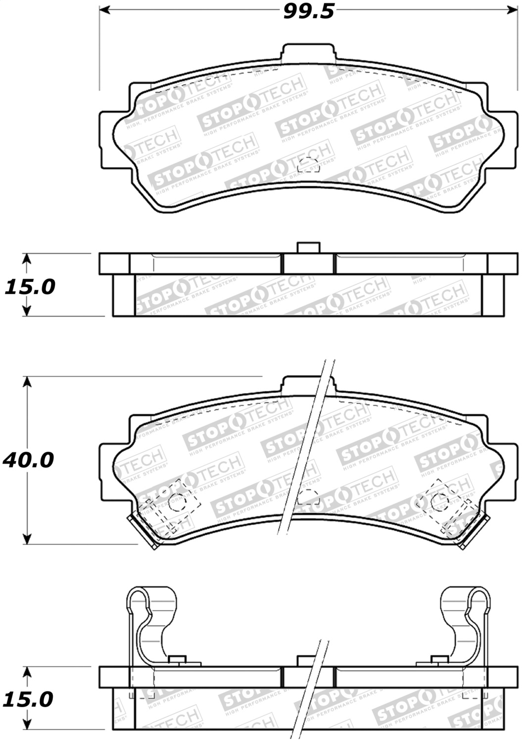 StopTech 308.06690 - Street Brake Pads StopTech 308.06690 - Street Brake Pads