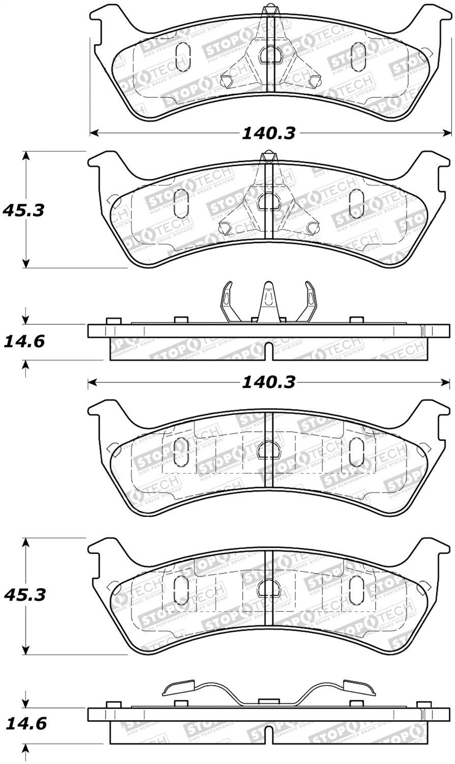 StopTech 308.06670 - Street Brake Pads