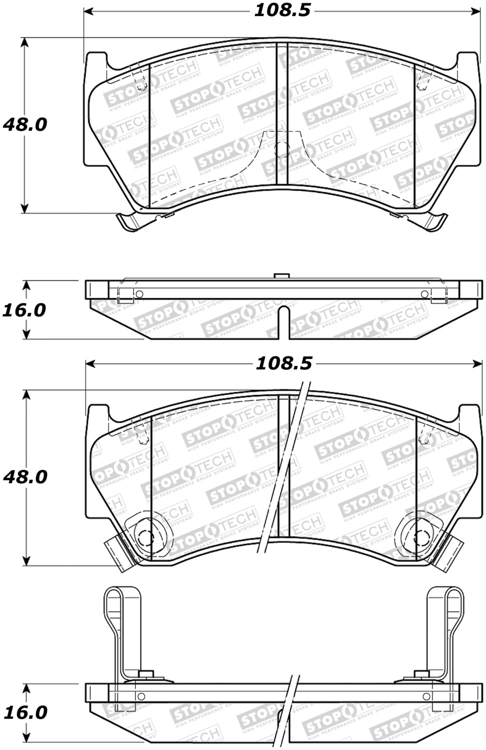 StopTech 308.06680 - Street Brake Pads