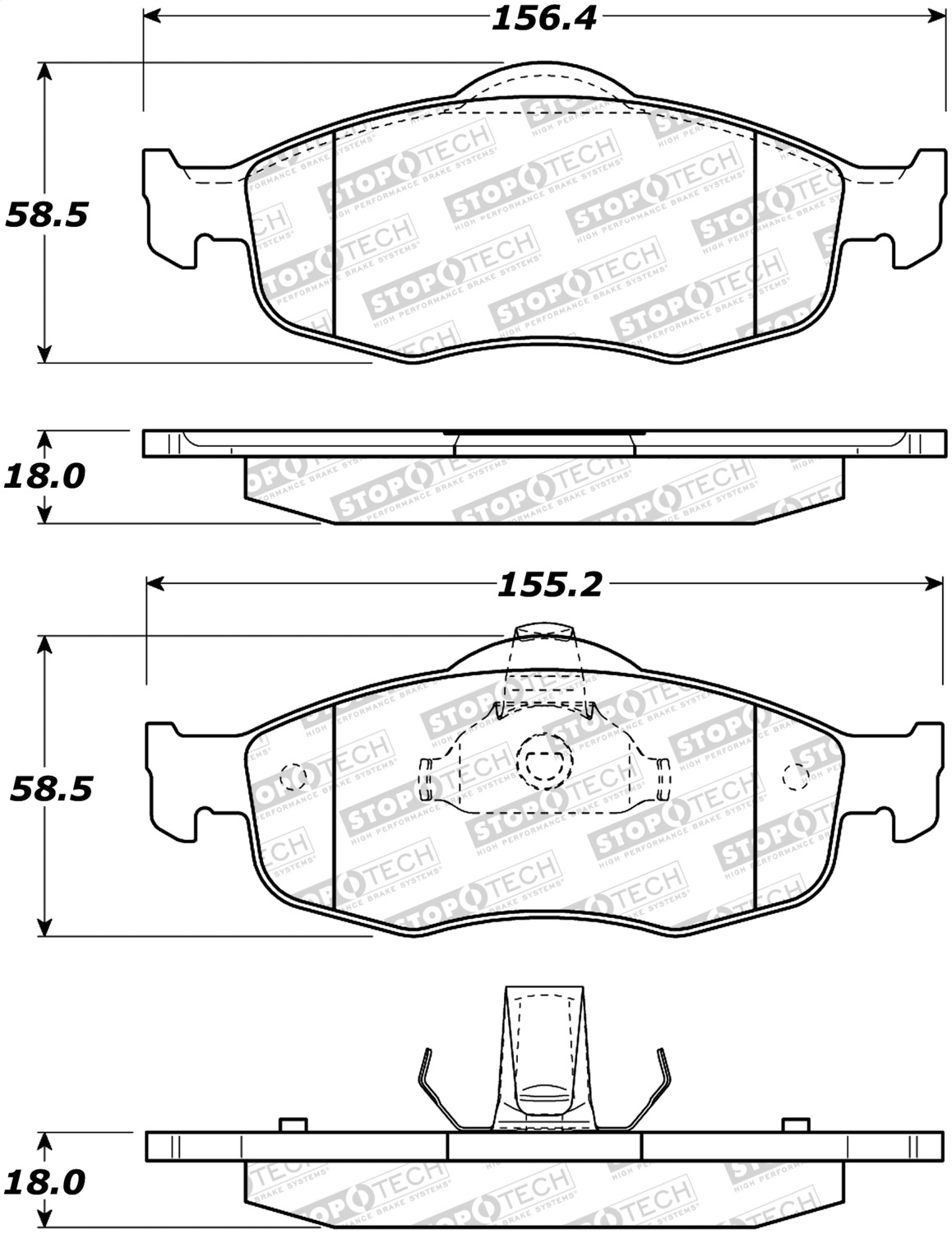 StopTech 308.06480 - Street Brake Pads StopTech 308.06480 - Street Brake Pads