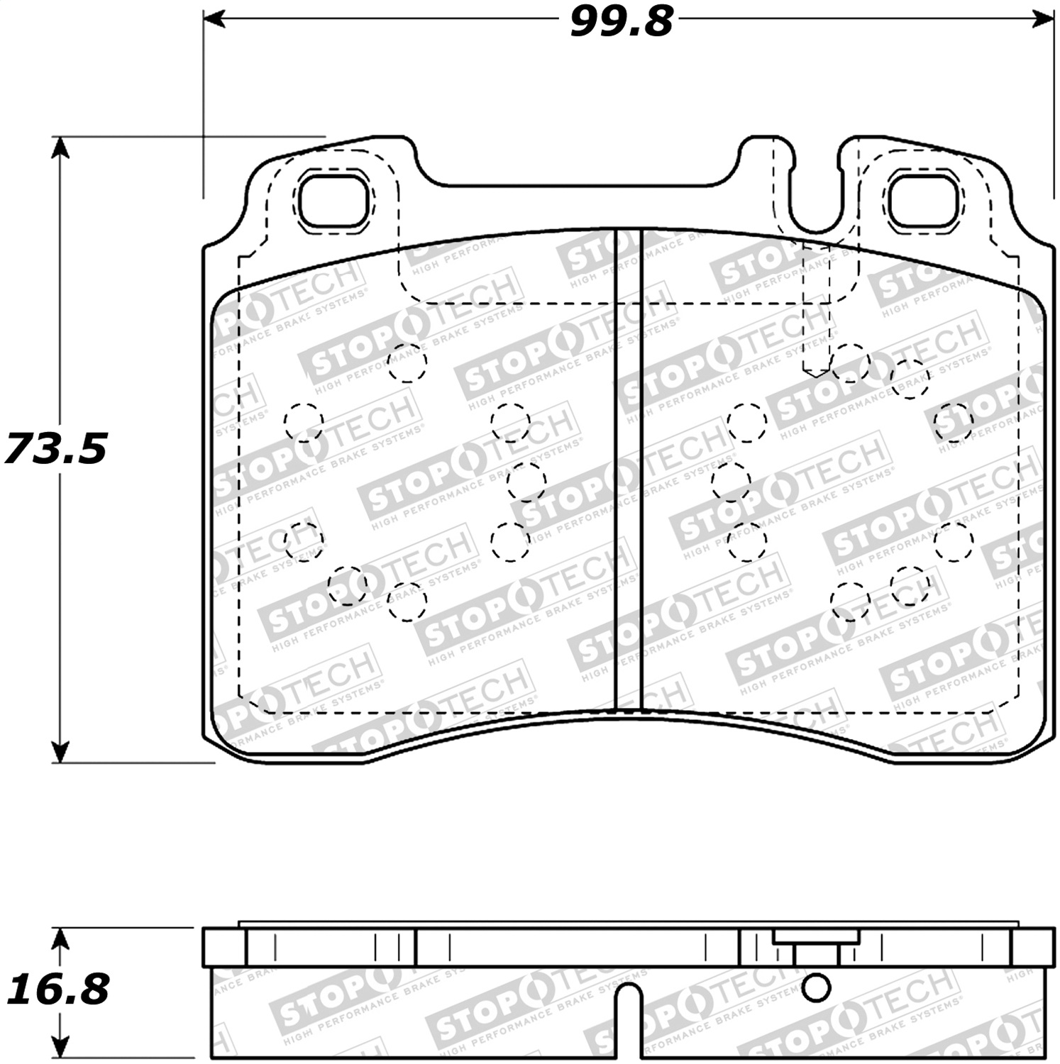 StopTech 308.05610 - Street Brake Pads - Front StopTech 308.05610 - Street Brake Pads - Front