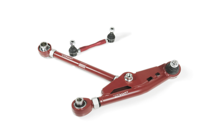 TruHart TH-S111 - Front Lower Control Arms 6 pc Set Adjustable w/ Pillowball Red For 16-21 Subaru BRZ 12-17 Scion FR-S 16-21 Toyota 86
