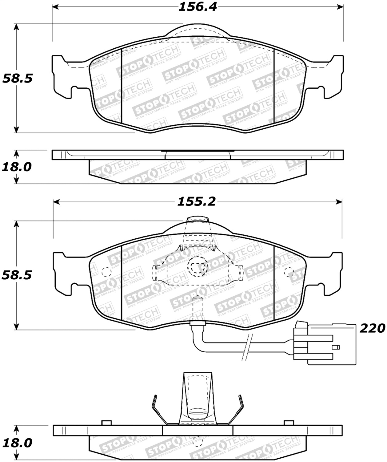 StopTech 308.08010 - Street Brake Pads StopTech 308.08010 - Street Brake Pads