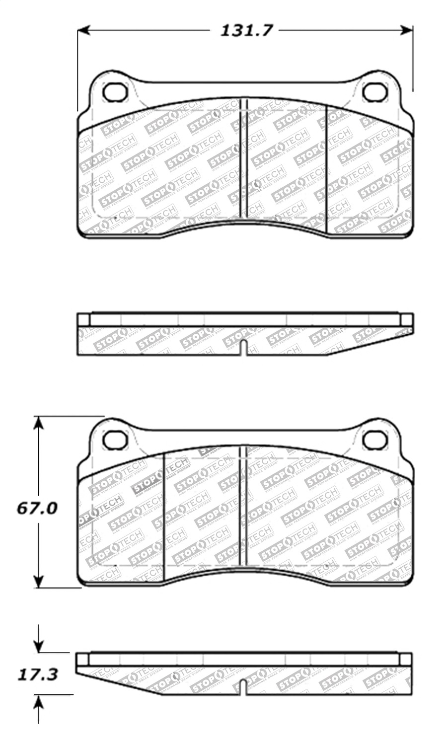 StopTech 308.08100 - Street Touring 88-92 Ferrari F40 / 94-97 F50 Front & Rear Brake Pads StopTech 308.08100 - Street Touring 88-92 Ferrari F40 / 94-97 F50 Front & Rear Brake Pads