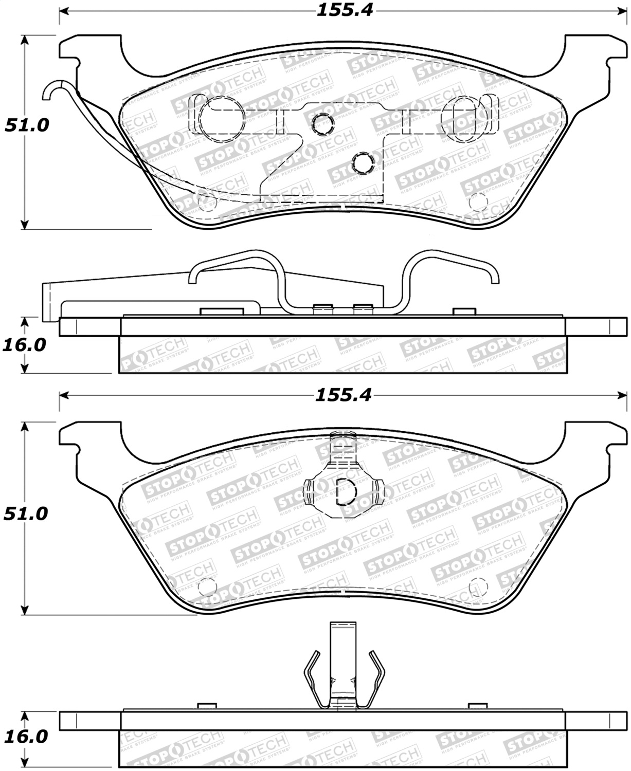 StopTech 308.08580 - Street Brake Pads