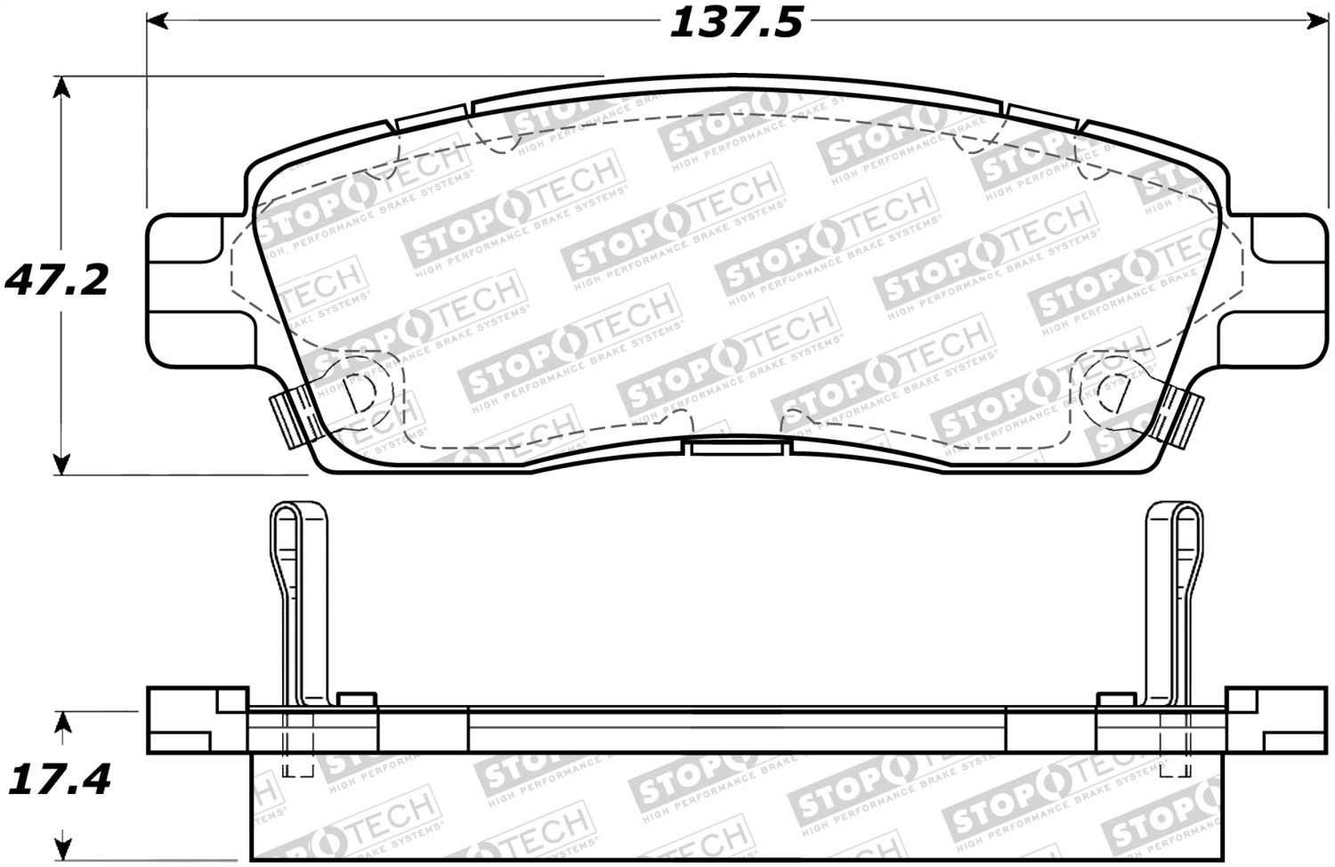 StopTech 308.08830 - Street Brake Pads with Shims and Hardware StopTech 308.08830 - Street Brake Pads with Shims and Hardware