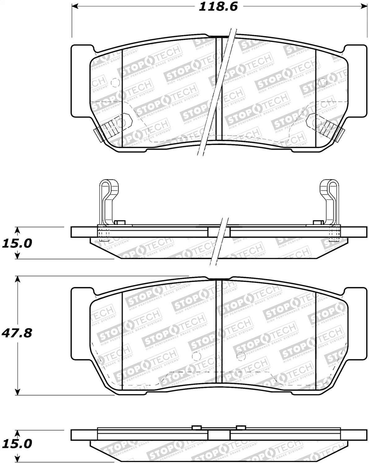 StopTech 308.09540 - Street Brake Pads StopTech 308.09540 - Street Brake Pads