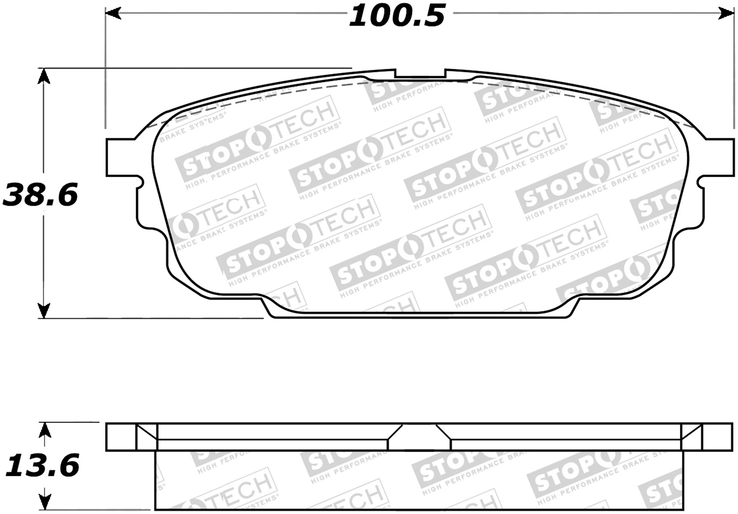 StopTech 308.08920 - Performance 2003 Mazda Protege Rear Brake Pads StopTech 308.08920 - Performance 2003 Mazda Protege Rear Brake Pads