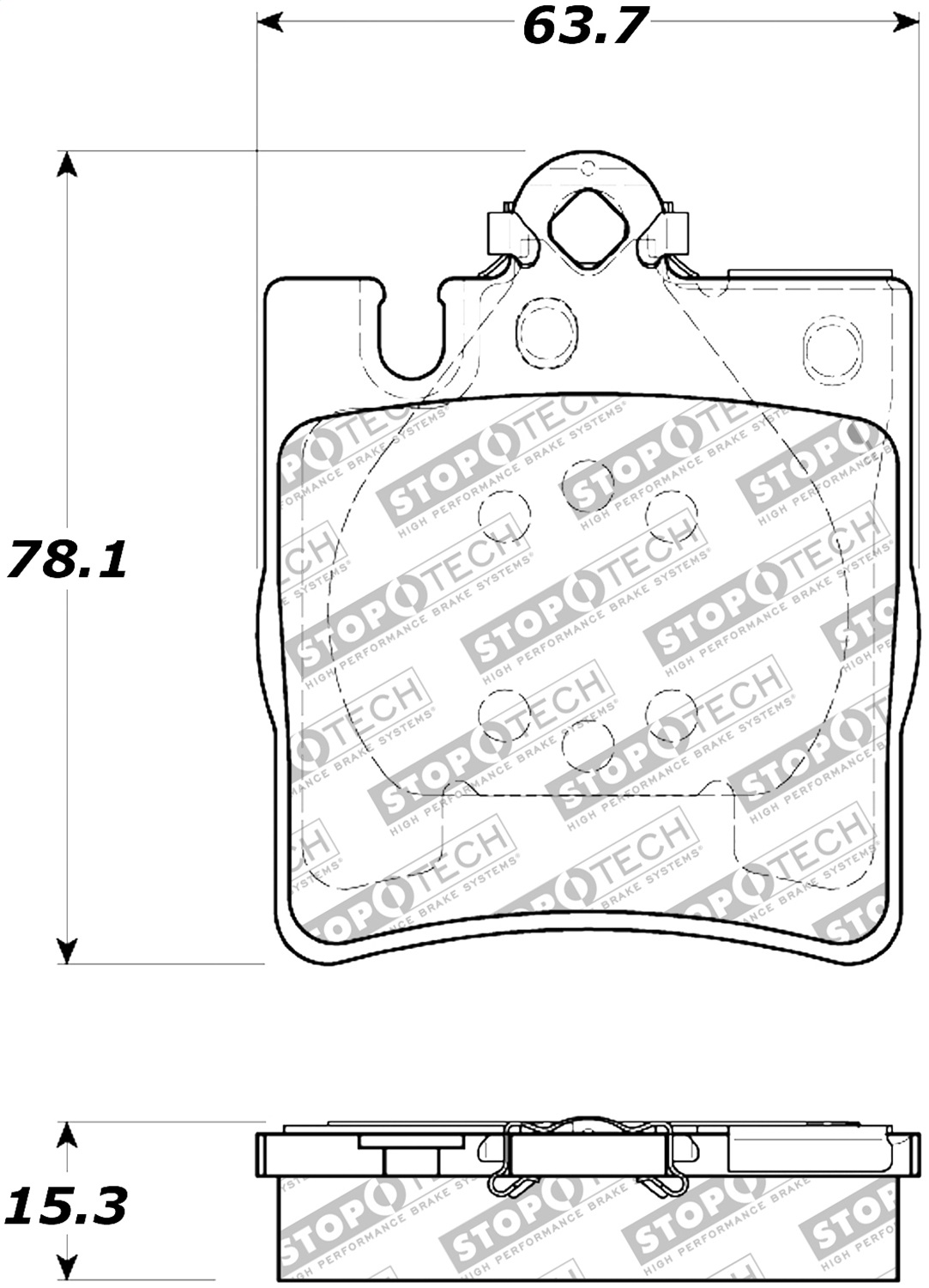 StopTech 308.08760 - Street Touring Brake Pads StopTech 308.08760 - Street Touring Brake Pads