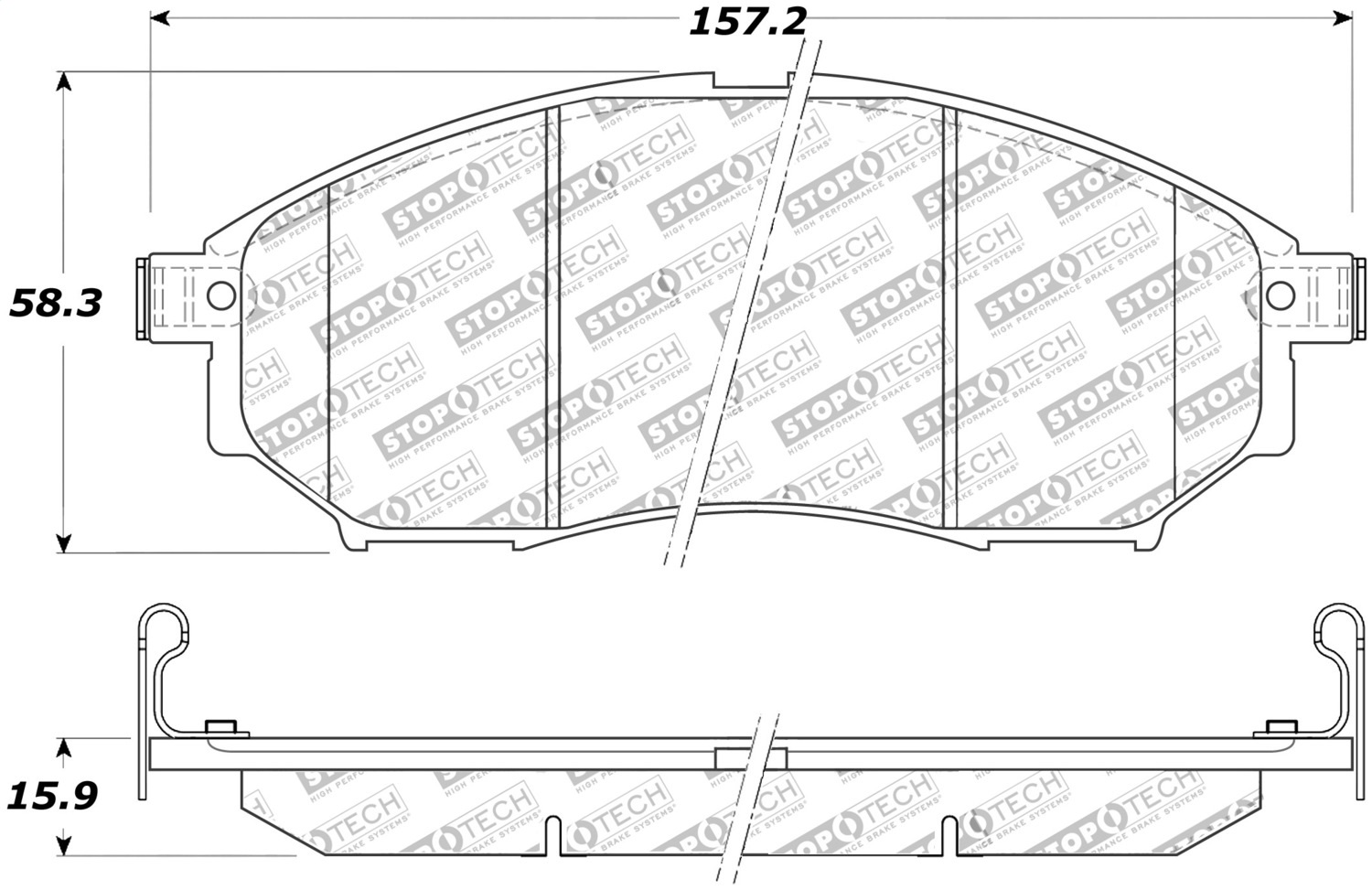 StopTech 308.08880 - Street Brake Pads with Shims and Hardware StopTech 308.08880 - Street Brake Pads with Shims and Hardware